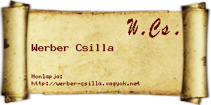 Werber Csilla névjegykártya
